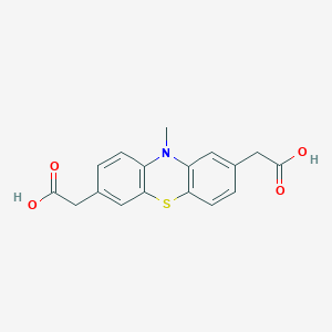 molecular formula C17H15NO4S B249631 [7-(carboxymethyl)-10-methyl-10H-phenothiazin-2-yl]acetic acid 