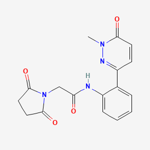 2-(2,5-dioxopyrrolidin-1-yl)-N-(2-(1-methyl-6-oxo-1,6-dihydropyridazin-3-yl)phenyl)acetamide
