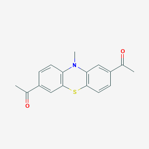 molecular formula C17H15NO2S B249632 1-(7-acetyl-10-methyl-10H-phenothiazin-2-yl)ethanone 