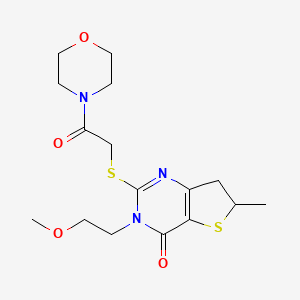 3-(2-Methoxyethyl)-6-methyl-2-(2-morpholin-4-yl-2-oxoethyl)sulfanyl-6,7-dihydrothieno[3,2-d]pyrimidin-4-one