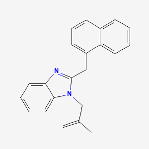 molecular formula C22H20N2 B2496322 1-(2-甲基丙-2-烯基)-2-(萘-1-基甲基)苯并咪唑 CAS No. 477543-49-0