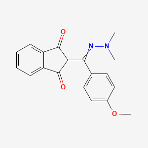 2-[[(Z)-2,2-dimethylhydrazono](4-methoxyphenyl)methyl]-1H-indene-1,3(2H)-dione