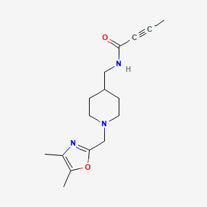 N-[[1-[(4,5-Dimethyl-1,3-oxazol-2-yl)methyl]piperidin-4-yl]methyl]but-2-ynamide