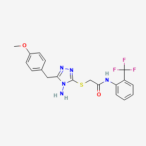 2-((4-amino-5-(4-methoxybenzyl)-4H-1,2,4-triazol-3-yl)thio)-N-(2-(trifluoromethyl)phenyl)acetamide