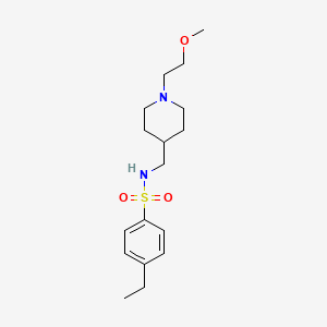 molecular formula C17H28N2O3S B2496329 4-乙基磺酰基-N-((1-(2-甲氧基乙基)哌嗪-4-基甲基)苯基)甲基苯磺酰胺 CAS No. 953142-75-1