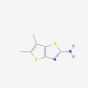 molecular formula C7H8N2S2 B249634 5,6-Dimethylthieno[2,3-d][1,3]thiazol-2-amine 