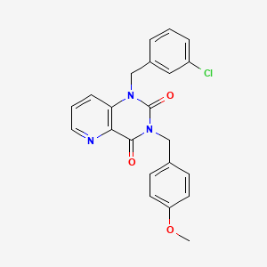 molecular formula C22H18ClN3O3 B2496348 1-(3-chlorobenzyl)-3-(4-methoxybenzyl)pyrido[3,2-d]pyrimidine-2,4(1H,3H)-dione CAS No. 923114-27-6