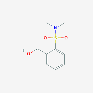 molecular formula C9H13NO3S B2496350 2-(羟甲基)-N,N-二甲基苯醚-1-磺酰胺 CAS No. 91190-73-7