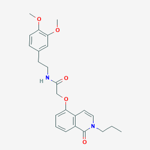 molecular formula C24H28N2O5 B2496360 N-[2-(3,4-二甲氧基苯基)乙基]-2-(1-氧代-2-丙基异喹啉-5-基)氧乙酰胺 CAS No. 898431-10-2
