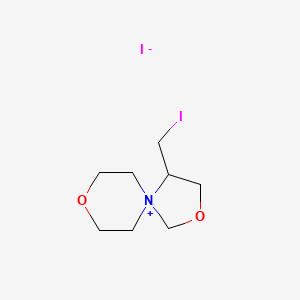 4-(Iodomethyl)-2,8-dioxa-5-azaspiro[4.5]decan-5-ium iodide