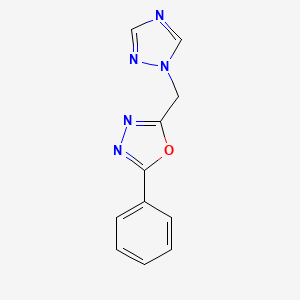 2-phenyl-5-(1H-1,2,4-triazol-1-ylmethyl)-1,3,4-oxadiazole