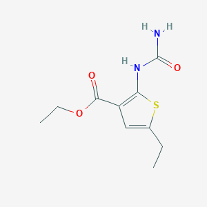 molecular formula C10H14N2O3S B249639 Ethyl 2-[(aminocarbonyl)amino]-5-ethyl-3-thiophenecarboxylate 