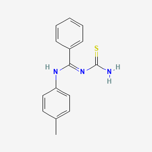 molecular formula C15H15N3S B2496391 (E)-[(4-methylanilino)-phenylmethylidene]thiourea CAS No. 122164-30-1