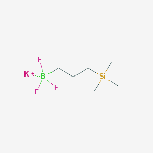 molecular formula C6H15BF3KSi B2496393 钾;三氟(3-三甲基硅基丙基)硼胺 CAS No. 2640317-24-2