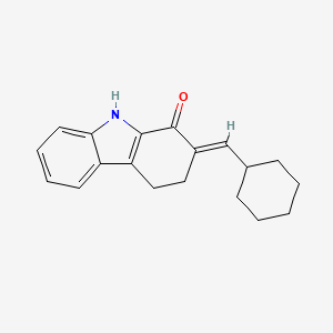 molecular formula C19H21NO B2496394 (2E)-2-(环己甲基亚甲基)-4,9-二氢-3H-咔唑-1-酮 CAS No. 866138-44-5