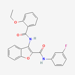 molecular formula C24H19FN2O4 B2496400 3-(2-ethoxybenzamido)-N-(3-fluorophenyl)benzofuran-2-carboxamide CAS No. 847407-47-0
