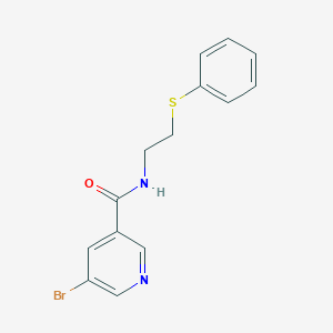 molecular formula C14H13BrN2OS B249641 5-Bromo-N-(2-phenylsulfanyl-ethyl)-nicotinamide 