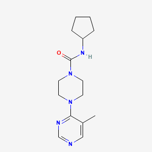 molecular formula C15H23N5O B2496411 N-cyclopentyl-4-(5-methylpyrimidin-4-yl)piperazine-1-carboxamide CAS No. 1428375-89-6