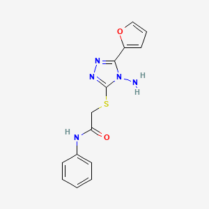 2-{[4-amino-5-(furan-2-yl)-4H-1,2,4-triazol-3-yl]sulfanyl}-N-phenylacetamide