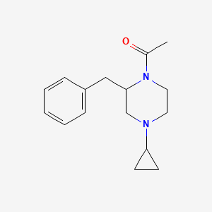 molecular formula C16H22N2O B2496425 1-(2-Benzyl-4-cyclopropylpiperazin-1-yl)ethanone CAS No. 1421445-80-8