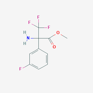 molecular formula C10H9F4NO2 B2496439 Methyl 2-amino-3,3,3-trifluoro-2-(3-fluorophenyl)propanoate CAS No. 1780617-34-6