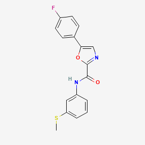 molecular formula C17H13FN2O2S B2496441 5-(4-fluorophenyl)-N-(3-(methylthio)phenyl)oxazole-2-carboxamide CAS No. 1798662-02-8