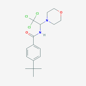 molecular formula C17H23Cl3N2O2 B2496443 4-tert-butyl-N-(2,2,2-trichloro-1-morpholin-4-ylethyl)benzamide CAS No. 302934-66-3