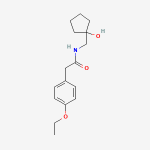 molecular formula C16H23NO3 B2496453 2-(4-ethoxyphenyl)-N-((1-hydroxycyclopentyl)methyl)acetamide CAS No. 1216895-42-9
