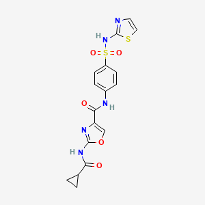 2-(cyclopropanecarboxamido)-N-(4-(N-(thiazol-2-yl)sulfamoyl)phenyl)oxazole-4-carboxamide