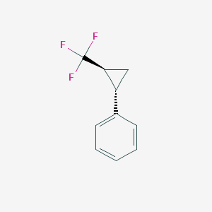 molecular formula C10H9F3 B2496458 [(1R,2R)-2-(trifluoromethyl)cyclopropyl]benzene CAS No. 31501-91-4