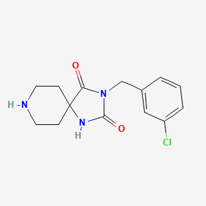 3-[(3-Chlorophenyl)methyl]-1,3,8-triazaspiro[4.5]decane-2,4-dione