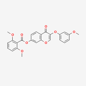 molecular formula C25H20O8 B2496466 3-(3-甲氧基苯氧基)-4-氧代-4H-香豆素-7-基 2,6-二甲氧基苯甲酸酯 CAS No. 858770-11-3
