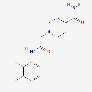 molecular formula C16H23N3O2 B2496484 1-[2-(2,3-二甲基苯胺基)-2-氧代乙基]哌啶-4-甲酰胺 CAS No. 902349-29-5