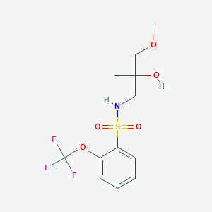 molecular formula C12H16F3NO5S B2496486 N-(2-hydroxy-3-methoxy-2-methylpropyl)-2-(trifluoromethoxy)benzenesulfonamide CAS No. 1788542-48-2