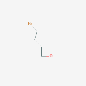 molecular formula C5H9BrO B2496494 3-(2-Bromoethyl)oxetane CAS No. 1690754-22-3