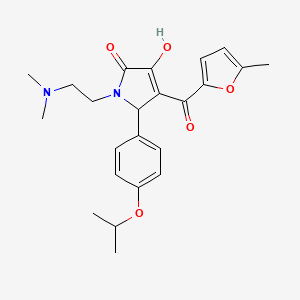 molecular formula C23H28N2O5 B2496498 1-(2-(dimethylamino)ethyl)-3-hydroxy-5-(4-isopropoxyphenyl)-4-(5-methylfuran-2-carbonyl)-1H-pyrrol-2(5H)-one CAS No. 614748-03-7