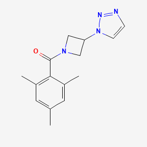 molecular formula C15H18N4O B2496501 (3-(1H-1,2,3-三唑-1-基)氮杂环丁烷-1-基)(间苯基)甲酮 CAS No. 2034265-92-2