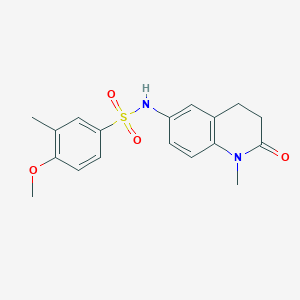 molecular formula C18H20N2O4S B2496509 4-methoxy-3-methyl-N-(1-methyl-2-oxo-1,2,3,4-tetrahydroquinolin-6-yl)benzenesulfonamide CAS No. 922105-84-8