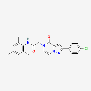 2-[2-(4-chlorophenyl)-4-oxopyrazolo[1,5-a]pyrazin-5(4H)-yl]-N-mesitylacetamide