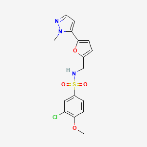 3-chloro-4-methoxy-N-{[5-(1-methyl-1H-pyrazol-5-yl)furan-2-yl]methyl}benzene-1-sulfonamide