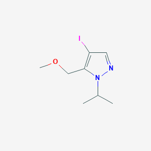 molecular formula C8H13IN2O B2496521 4-iodo-1-isopropyl-5-(methoxymethyl)-1H-pyrazole CAS No. 1855943-86-0