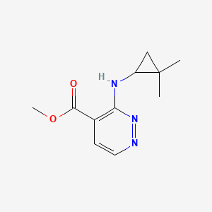 molecular formula C11H15N3O2 B2496525 Methyl 3-[(2,2-dimethylcyclopropyl)amino]pyridazine-4-carboxylate CAS No. 2248290-26-6