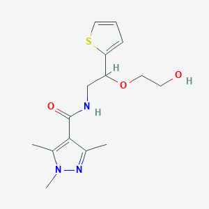 molecular formula C15H21N3O3S B2496531 N-(2-(2-羟乙氧基)-2-(噻吩-2-基)乙基)-1,3,5-三甲基-1H-吡唑-4-甲酰胺 CAS No. 2034303-33-6