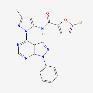 5-bromo-N-(3-methyl-1-(1-phenyl-1H-pyrazolo[3,4-d]pyrimidin-4-yl)-1H-pyrazol-5-yl)furan-2-carboxamide