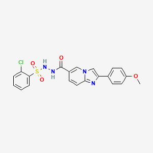 2-chloro-N'-{[2-(4-methoxyphenyl)imidazo[1,2-a]pyridin-6-yl]carbonyl}benzenesulfonohydrazide