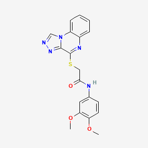 2-([1,2,4]triazolo[4,3-a]quinoxalin-4-ylthio)-N-(3,4-dimethoxyphenyl)acetamide