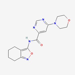 molecular formula C16H19N5O3 B2496542 6-morpholino-N-(4,5,6,7-tetrahydrobenzo[c]isoxazol-3-yl)pyrimidine-4-carboxamide CAS No. 1904105-47-0
