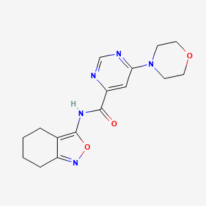 molecular formula C16H19N5O3 B2496542 6-吗啉基-N-(4,5,6,7-四氢苯并[c]异噁唑-3-基)嘧啶-4-甲酰胺 CAS No. 1904105-47-0