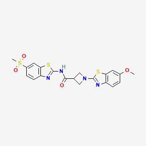 1-(6-methoxybenzo[d]thiazol-2-yl)-N-(6-(methylsulfonyl)benzo[d]thiazol-2-yl)azetidine-3-carboxamide