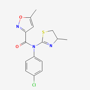 N-(4-chlorophenyl)-5-methyl-N-(4-methyl-4,5-dihydro-1,3-thiazol-2-yl)-1,2-oxazole-3-carboxamide